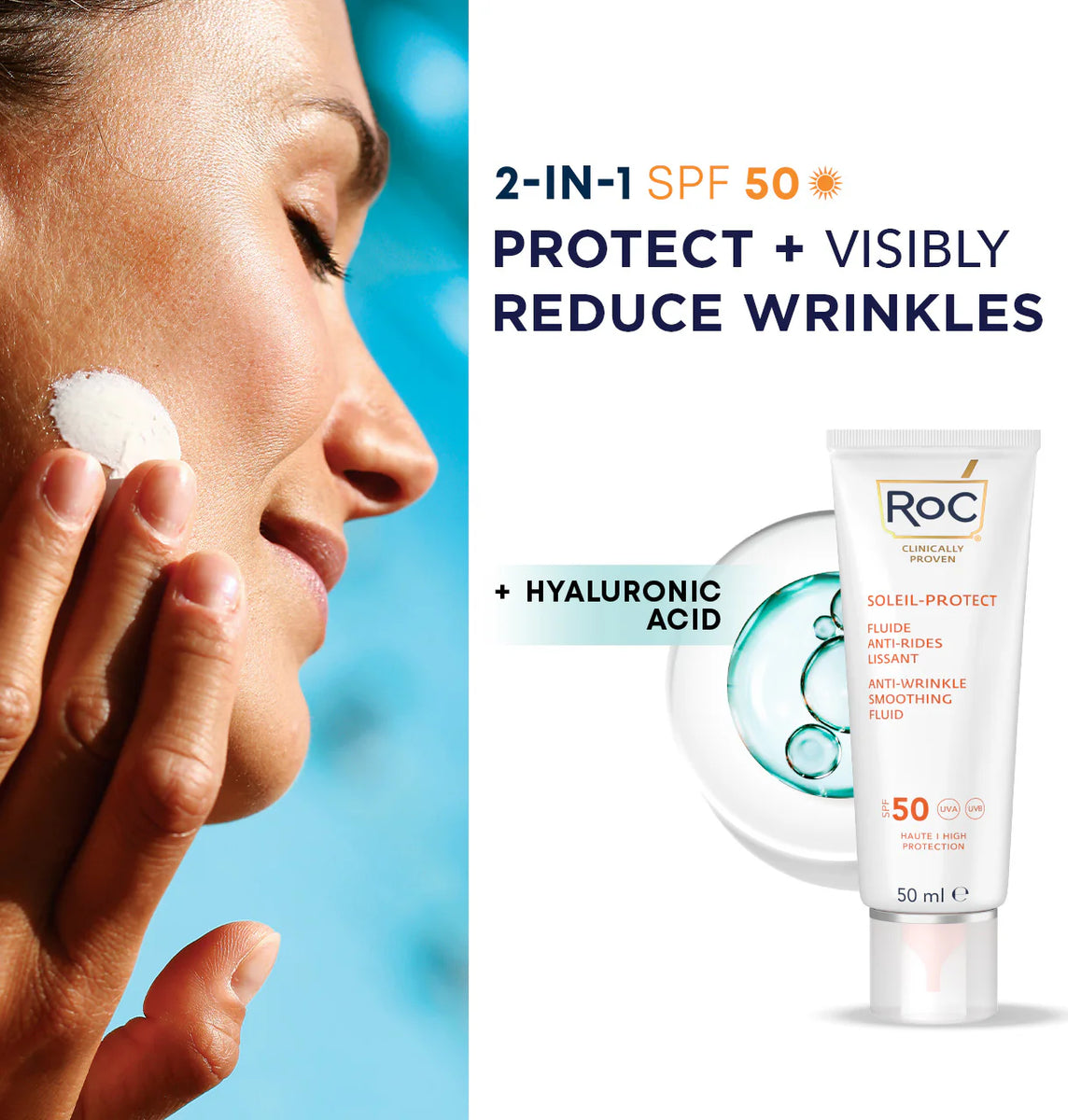 Soleil Protect Anti Wrinkle Smoothing Fluid SPF50 – RoC Australia